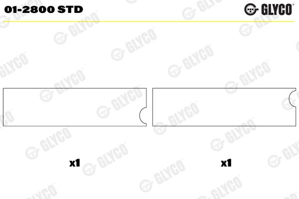 Pleuellager GLYCO 01-2800STD
