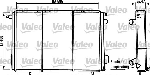 Kühler, Motorkühlung VALEO 730973