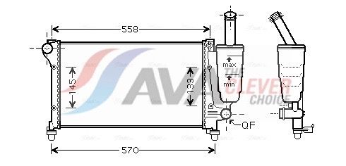 Kühler, Motorkühlung AVA QUALITY COOLING FTA2368