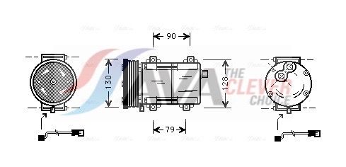 Kompressor, Klimaanlage AVA QUALITY COOLING FDAK284