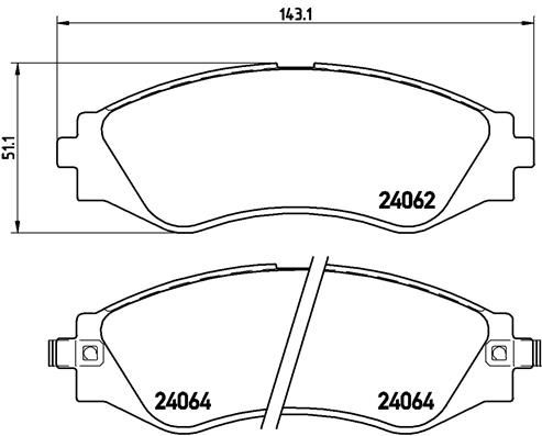 Bremsbelagsatz, Scheibenbremse BREMBO P 10 006