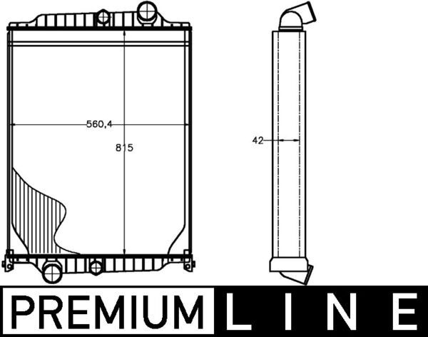 Kühler, Motorkühlung MAHLE CR1226000P