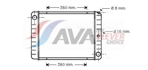 Kühler, Motorkühlung AVA QUALITY COOLING VO2038