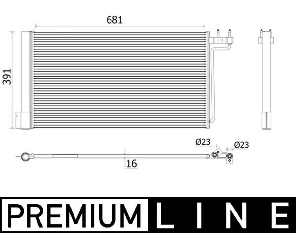 Kondensator, Klimaanlage MAHLE AC941000P