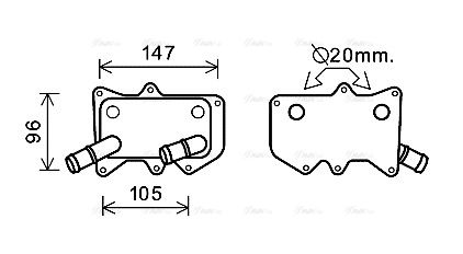 Ölkühler, Motoröl AVA QUALITY COOLING ka3215