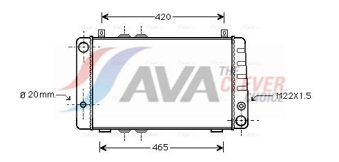 Kühler, Motorkühlung AVA QUALITY COOLING SA2002