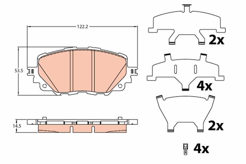 Bremsbelagsatz, Scheibenbremse TRW GDB2200