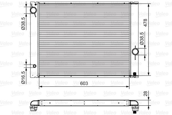 Kühler, Motorkühlung VALEO 734396