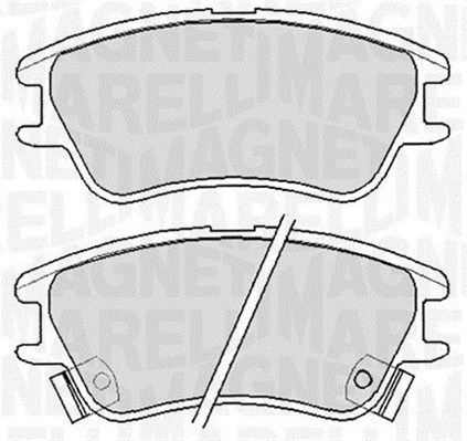 Bremsbelagsatz, Scheibenbremse MAGNETI MARELLI 363916060655