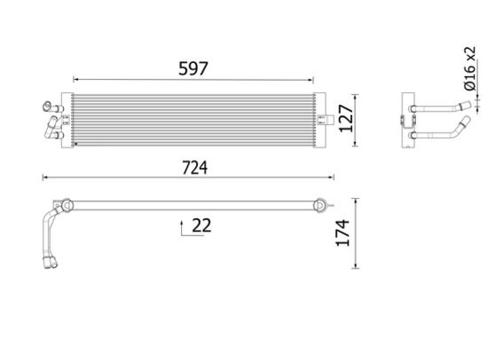 Ölkühler, Automatikgetriebe MAHLE CLC399000P