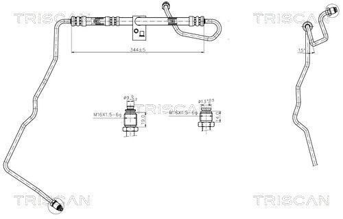 Hydraulikschlauch Lenkung TRISCAN 8516 13001