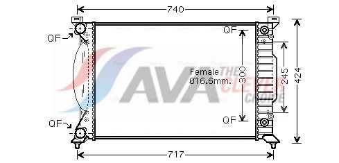 Kühler, Motorkühlung AVA QUALITY COOLING AI2202