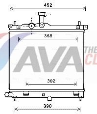 Kühler, Motorkühlung AVA QUALITY COOLING HYA2291