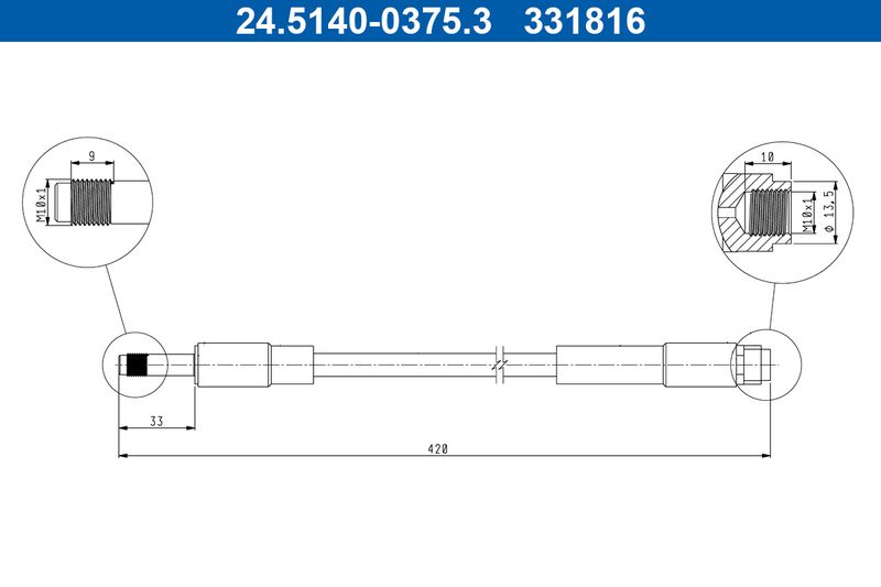 Bremsschlauch Ate 24.5140-0375.3