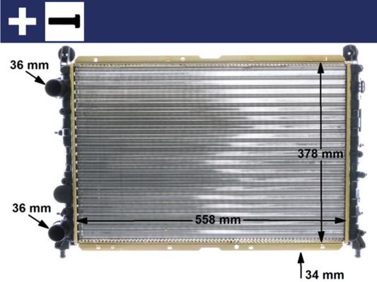 Kühler, Motorkühlung MAHLE CR1412000S