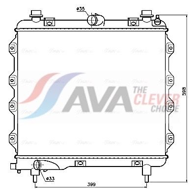 Kühler, Motorkühlung AVA QUALITY COOLING CR2148
