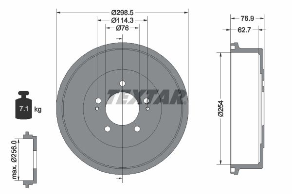 Bremstrommel TEXTAR 94035700