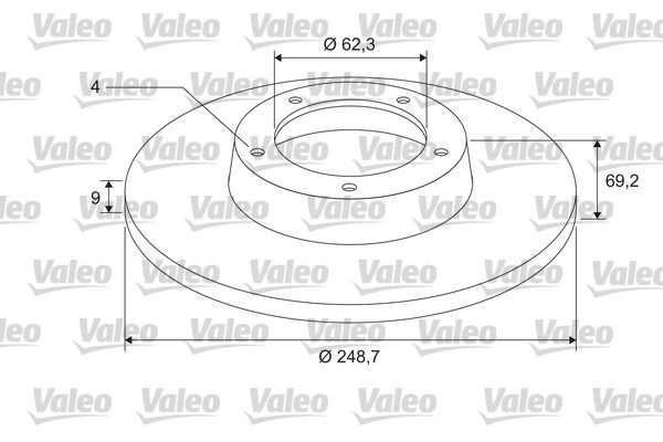 Bremsscheibe VALEO 675408