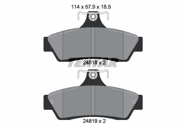 Bremsbelagsatz, Scheibenbremse TEXTAR 2481801