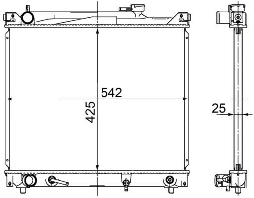 Kühler, Motorkühlung MAHLE CR754000S