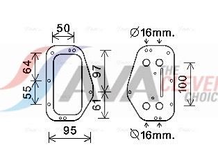 Ölkühler, Motoröl AVA QUALITY COOLING OL3684