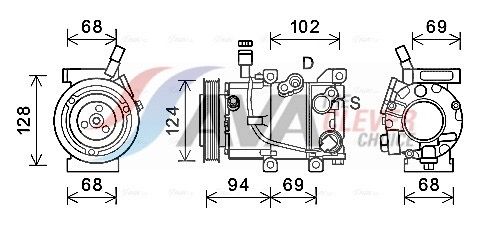 Kompressor, Klimaanlage AVA QUALITY COOLING HYK442