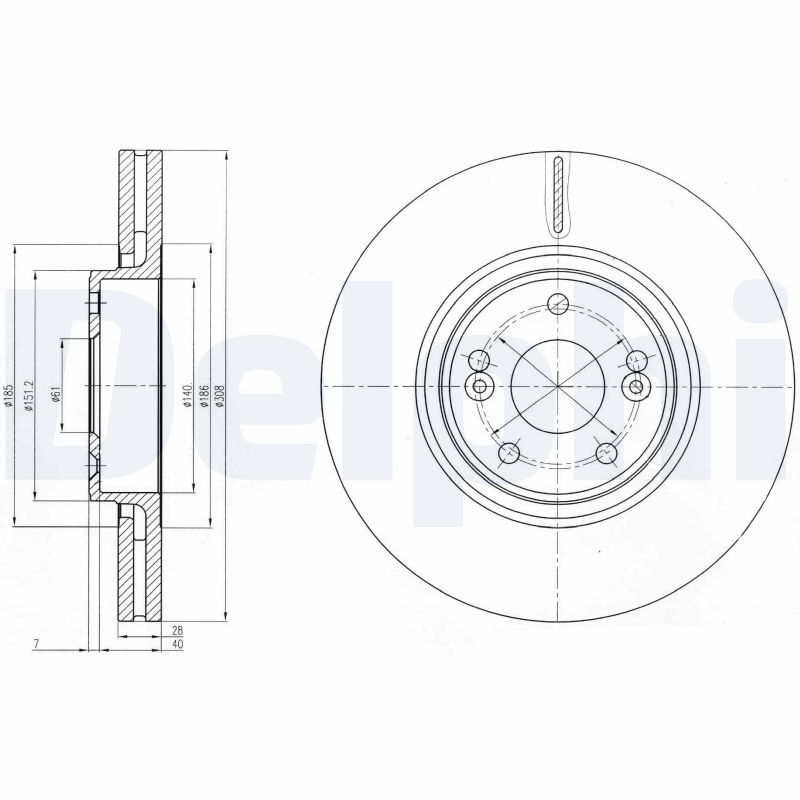 Bremsscheibe DELPHI BG4167