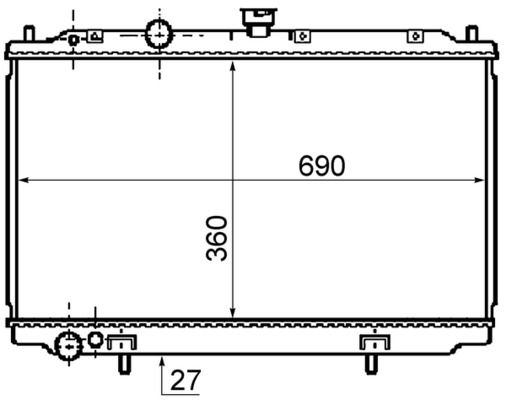 Kühler, Motorkühlung MAHLE CR1077000S
