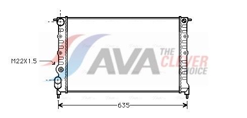 Kühler, Motorkühlung AVA QUALITY COOLING RT2149
