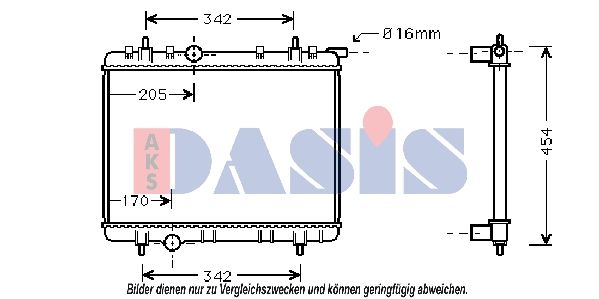 Kühler, Motorkühlung AKS DASIS 160104N