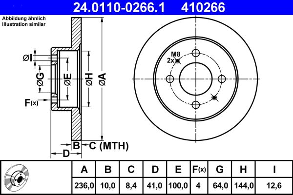 Bremsscheibe ATE 24.0110-0266.1
