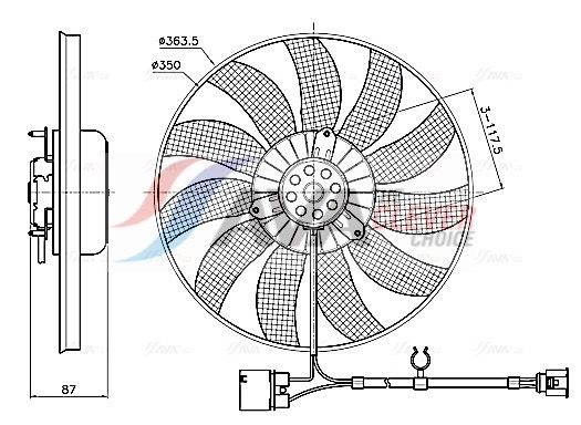 Lüfter, Motorkühlung AVA QUALITY COOLING VN7442