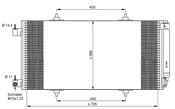 Kondensator, Klimaanlage NRF 35786