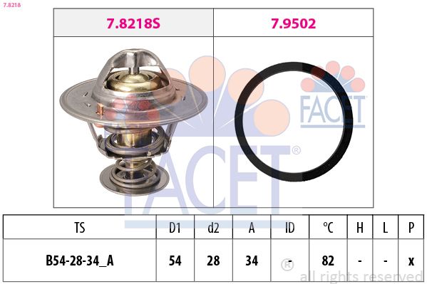 Kühlwasserthermostat FACET 7.8218
