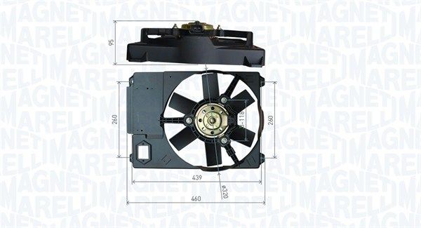 Lüfter, Motorkühlung MAGNETI MARELLI 069422800010
