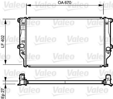 Kühler, Motorkühlung VALEO 735216