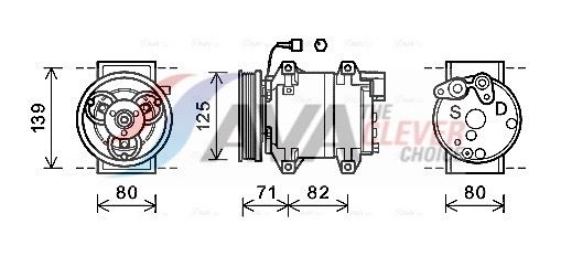 Kompressor, Klimaanlage AVA QUALITY COOLING DNK377