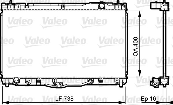 Kühler, Motorkühlung VALEO 734492