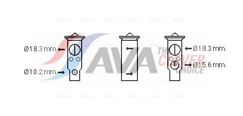 Expansionsventil, Klimaanlage AVA QUALITY COOLING TO1703