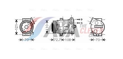 Kompressor, Klimaanlage AVA QUALITY COOLING OLAK419