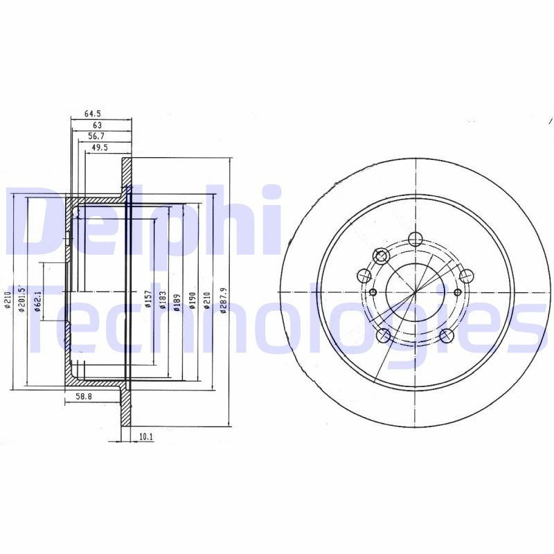 Bromsskiva DELPHI BG4180