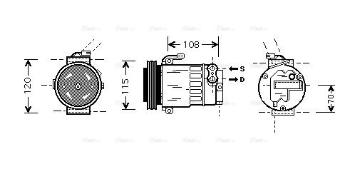 Kompressor, Klimaanlage AVA QUALITY COOLING olak312