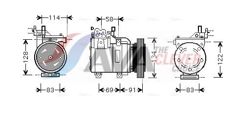 Kompressor, Klimaanlage AVA QUALITY COOLING HYK199