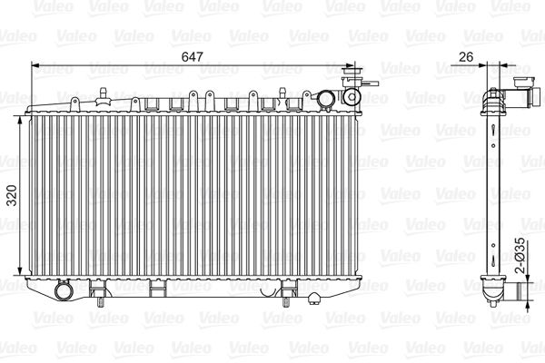 Kühler, Motorkühlung VALEO 701529
