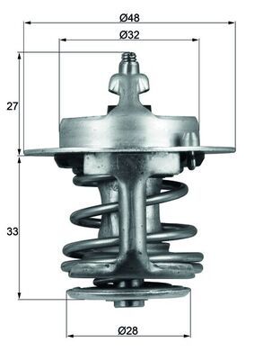 Thermostat, Kühlmittel MAHLE tx 63 88