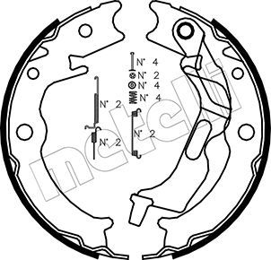 Bremsbackensatz, Feststellbremse METELLI 53-0052K