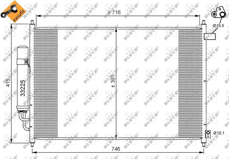 Kondensator, Klimaanlage NRF 35866