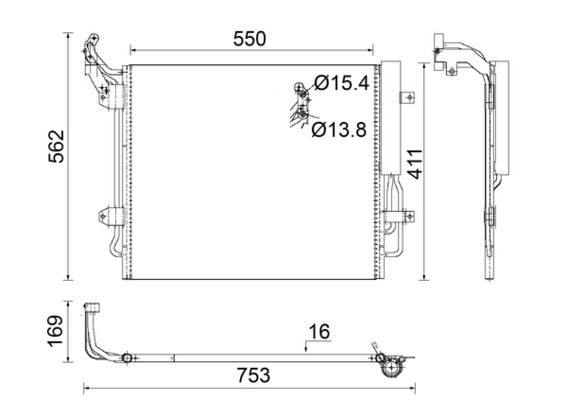 Kondensator, Klimaanlage MAHLE AC849000S