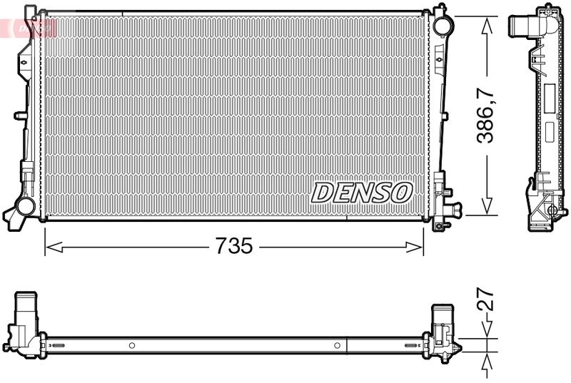 Kühler, Motorkühlung DENSO DRM06040