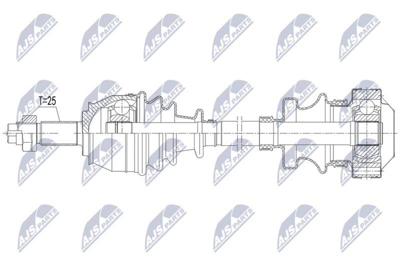 Antriebswelle (Gelenkwelle) NTY NPW-FT-059